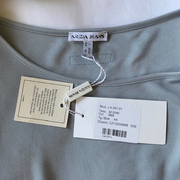 Krizia Jeans silvery-gray sleeveless top - Picture 3 of 5